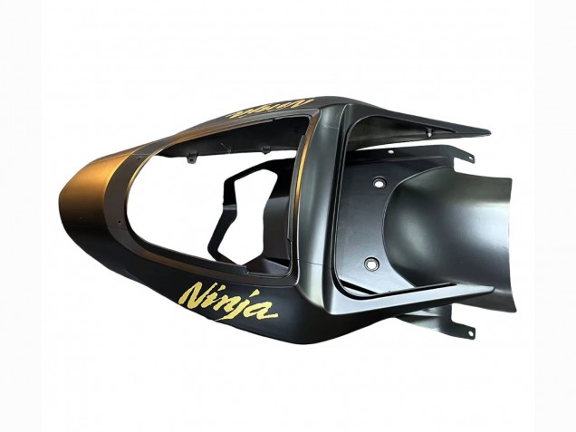2003-2004 Kawasaki ZX6R Motorcycle Fairings - Matte Black Gold 636