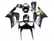 2003-2004 Kawasaki ZX6R Motorcycle Fairings - Matte Black Gold 636