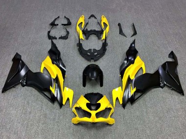 2019-2022 Kawasaki ZX6R Motorcycle Fairings - Yellow Matte Black