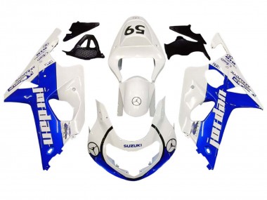 2000-2002 Suzuki GSXR1000 Motorcycle Fairings - White Blue Jordan 59
