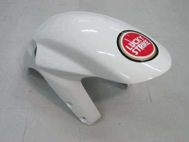 2003-2004 Suzuki GSXR 1000 Motorcycle Fairings - White Red Motul Lucky Strike