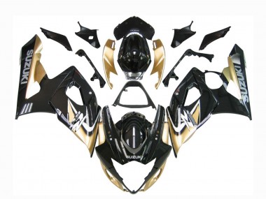 2005-2006 Suzuki GSXR 1000 Motorcycle Fairings - Black Gold