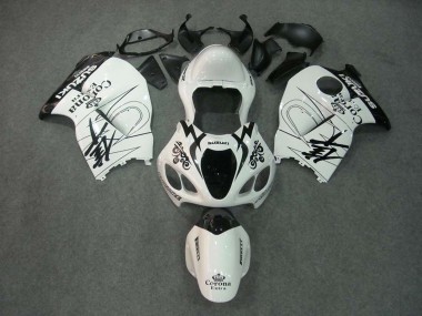 1996-2007 Suzuki GSXR 1300 Hayabusa Motorcycle Fairings - White Black Corona