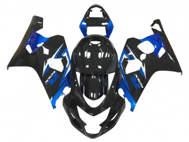2004-2005 Suzuki GSXR 600 / GSXR 750 Motorcycle Fairings - Glossy Black Blue