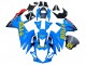 2011-2024 Suzuki GSXR 600 / GSXR 750 Motorcycle Fairings - Blue Gold Red Black Rizla