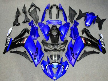 2015-2018 Yamaha YZF R3/R25 Motorcycle Fairings - Blue Glossy Black