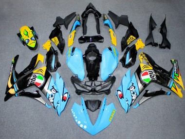 2015-2018 Yamaha YZF R3/R25 Motorcycle Fairings - Light Blue Yellow Silver Black