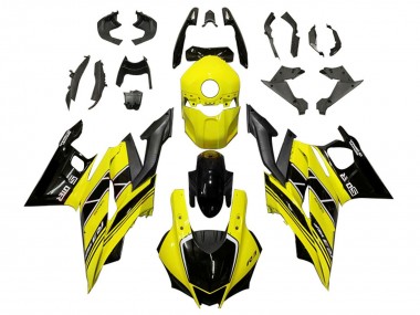 2019-2021 Yamaha YZF R3/R25 Motorcycle Fairings - Yellow Black Carbon Fiber