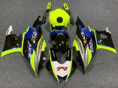 2022-2024 Yamaha YZF R3/R25 Motorcycle Fairings - Neon Green Blue Glossy Black 74