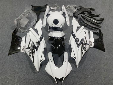 2022-2024 Yamaha YZF R3/R25 Motorcycle Fairings - White Glossy Black