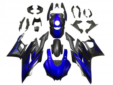 2022-2024 Yamaha YZF R3/R25 Motorcycle Fairings - Blue Matte Black