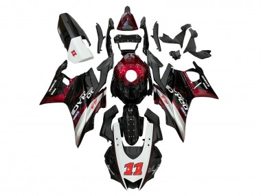 2022-2024 Yamaha YZF R3/R25 Motorcycle Fairings - Red Silver Black 11