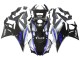 2022-2024 Yamaha YZF R3/R25 Motorcycle Fairings - Silver Blue Glossy Black