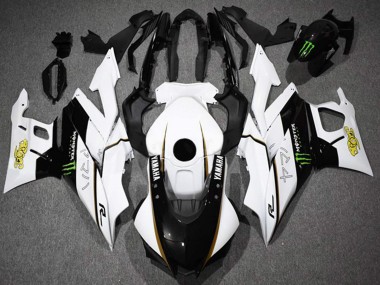 2022-2024 Yamaha YZF R3/R25 Motorcycle Fairings - White Black Green Monster