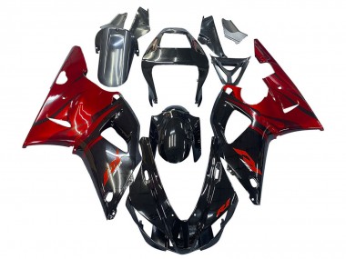 1998-1999 Yamaha YZF 1000 R1 Motorcycle Fairings - Glossy Black Red
