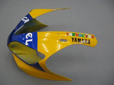 2000-2001 Yamaha YZF 1000 R1 Motorcycle Fairings - White Yellow Blue Motul Camel