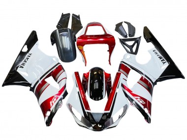 2000-2001 Yamaha YZF 1000 R1 Motorcycle Fairing - Red White Glossy Black