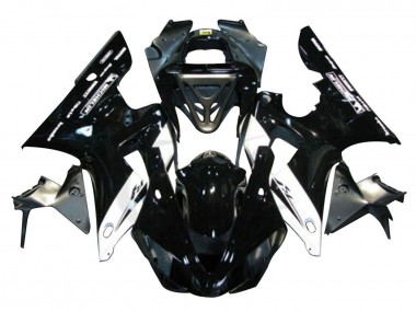 2000-2001 Yamaha YZF 1000 R1 Motorcycle Fairings - Glossy Black White Michelin