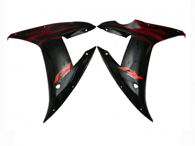 2002-2003 Yamaha YZF 1000 R1 Motorcycle Fairings - Red Black Flame