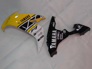 2004-2006 Yamaha YZF 1000 R1 Motorcycle Fairings - Yellow White Glossy Black