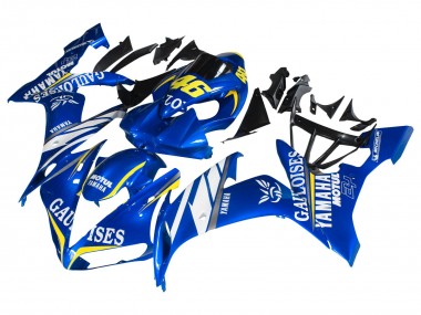 2004-2006 Yamaha YZF 1000 R1 Motorcycle Fairings - Blue White Yellow Motul Gauloises 46