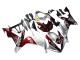 2004-2006 Yamaha YZF 1000 R1 Motorcycle Fairings - Silver Red Fortuna Motul