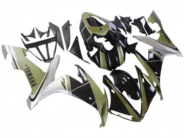2004-2006 Yamaha YZF 1000 R1 Motorcycle Fairings - Light Gold White Glossy Black