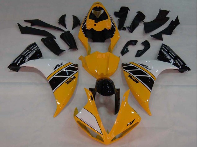 2007-2008 Yamaha YZF 1000 R1 Motorcycle Fairings - Yellow White Black