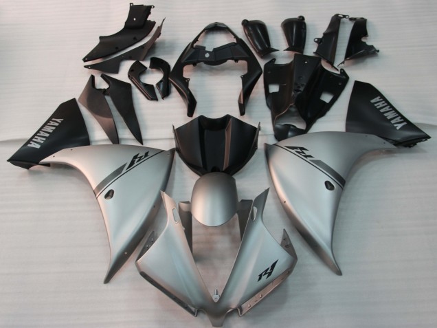 2009-2011 Yamaha YZF 1000 R1 Motorcycle Fairing - Silver Black
