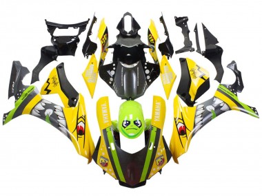 2015-2019 Yamaha YZF 1000 R1 Motorcycle Fairings - Yellow Green Shark
