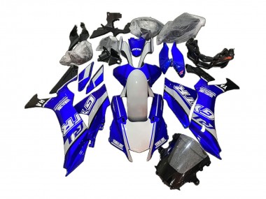 2020-2025 Yamaha YZF 1000 R1 Motorcycle Fairings - White Blue Glossy Black GYTR Yamalube