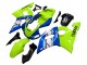 1998-2002 Yamaha YZF 600 R6 Motorcycle Fairings - Neon Green Blue White Champions