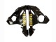 2006-2009 Yamaha YZF R6S Motorcycle Fairings - Glossy Black Matte Black Gold Decals