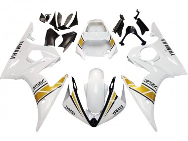 2006-2009 Yamaha YZF R6S Motorcycle Fairings - White Gold
