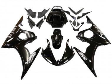 2005 Yamaha YZF 600 R6 Motorcycle Fairings - Glossy Black