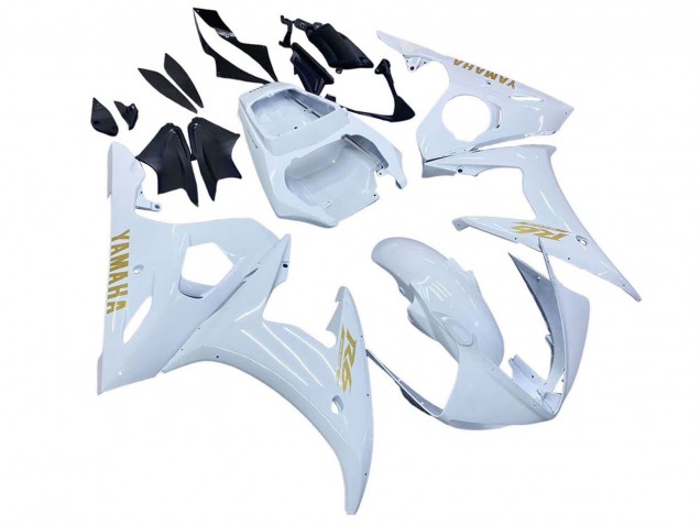 2005 Yamaha YZF 600 R6 Motorcycle Fairings - White Gold