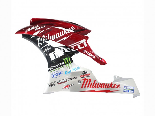 2006-2007 Yamaha YZF 600 R6 Motorcycle Fairings - White Red Black Green Monster Milwaukee