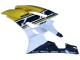 2006-2007 Yamaha YZF 600 R6 Motorcycle Fairings - Yellow White Glossy Black Motul