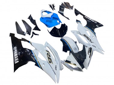 2008-2016 Yamaha YZF 600 R6 Motorcycle Fairing - White Blue Glossy Black