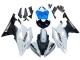 2008-2016 Yamaha YZF 600 R6 Motorcycle Fairing - White Blue Glossy Black
