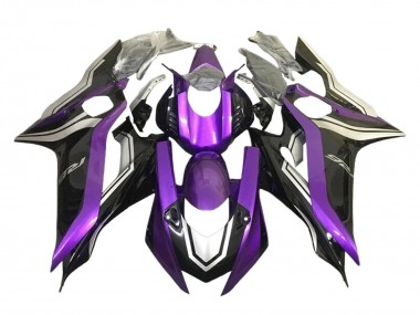 2017-2023 Yamaha YZF 600 R6 Motorcycle Fairings - Silver Purple Glossy Black