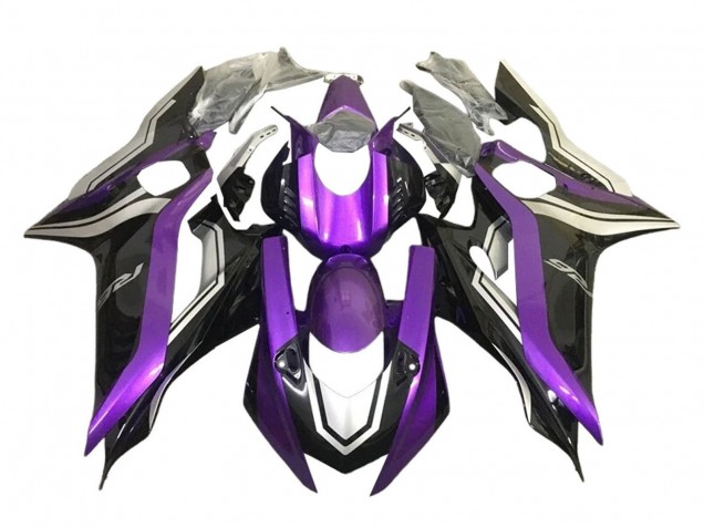2017-2023 Yamaha YZF 600 R6 Motorcycle Fairings - Silver Purple Glossy Black