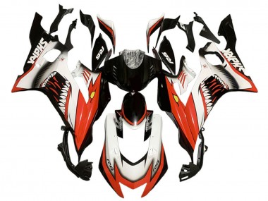 2017-2023 Yamaha YZF 600 R6 Motorcycle Fairings - White Red Black Shark