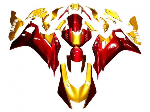 2017-2023 Yamaha YZF 600 R6 Motorcycle Fairings - Gold Red