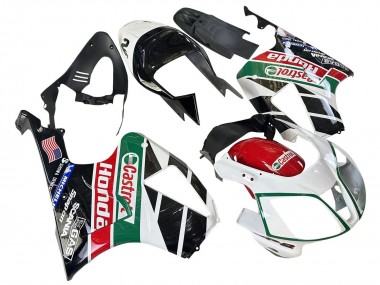 2000-2006 Honda VTR1000 Motorcycle Fairings - White Red Green Glossy Black Castrol