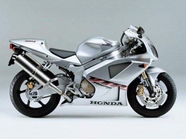 2000-2006 Honda VTR1000 Motorcycle Fairings - Silver White Racing