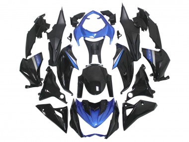 2014-2019 Kawasaki Z1000 Motorcycle Fairings - Blue Glossy Black