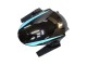 2013-2018 Kawasaki Z800 Motorcycle Fairings - Light Blue Glossy Black