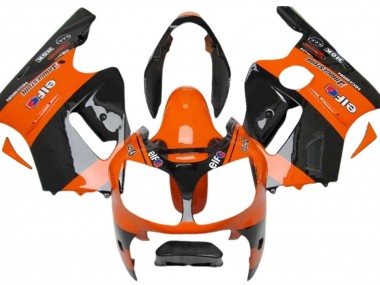 2000-2001 Kawasaki ZX12R Motorcycle Fairings - Orange Black Elf Michelin