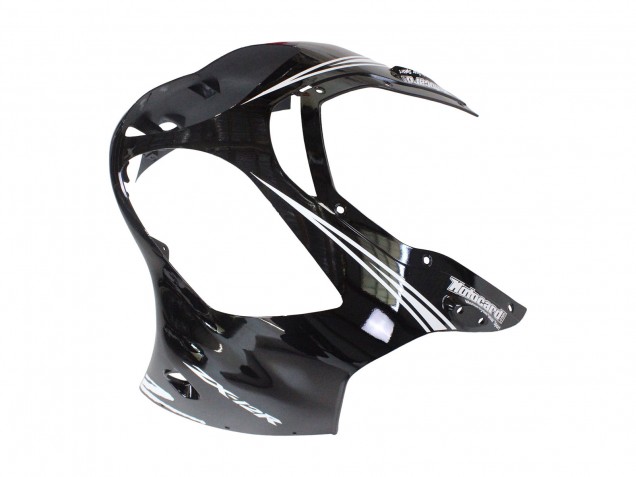 2000-2001 Kawasaki ZX12R Motorcycle Fairings - Glossy Black White Elf Snow